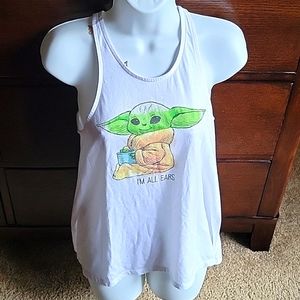 Medium Her Universe high neck Grogu tank